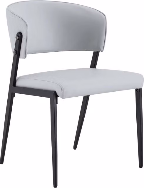Set di 2 Sedie Moderne da Pranzo con Struttura in Metallo e Seduta Imbottita