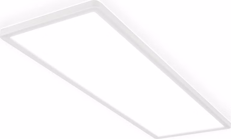 B.K.Licht - Lampada da soffitto a LED a luce indiretta, 3cm piatta, luce bianca neutra, lampada a LED, plafoniera a LED, lampada da soggiorno, pannello a LED, lampada da cucina, illuminazione a soffitto, 58x20x3 cm, bianco
