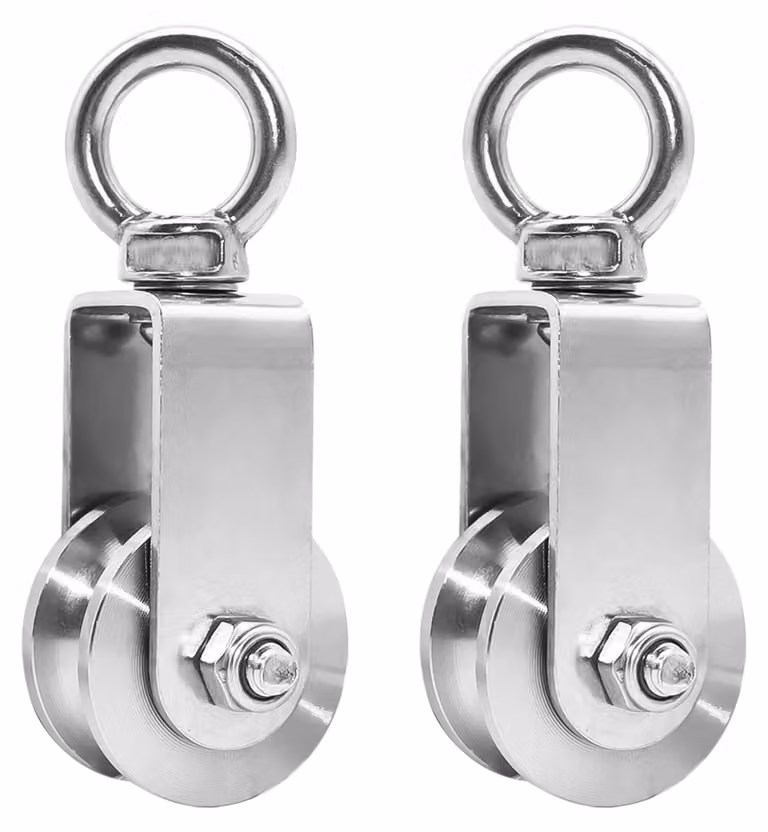 Confezione da 2 rulli di guida da 34 mm con cuscinetti a sfera, capacità di carico 250 kg, acciaio inossidabile
