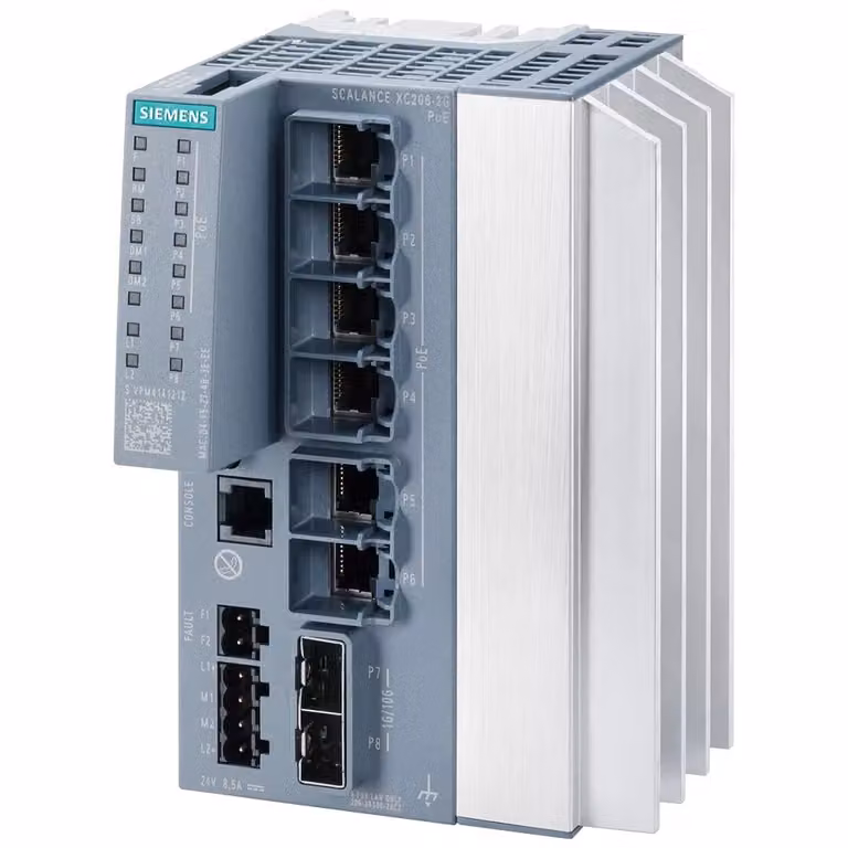 Siemens SIEM 6GK5206-2RS00-2AC2 SCALANCE XC206-2G Switch Layer 2 IE gestibile via PoE