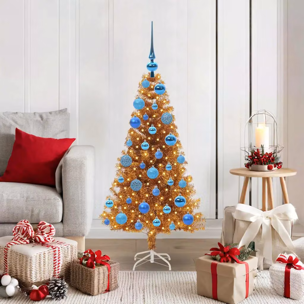 vidaXL Albero di Natale Oro 120 cm PET