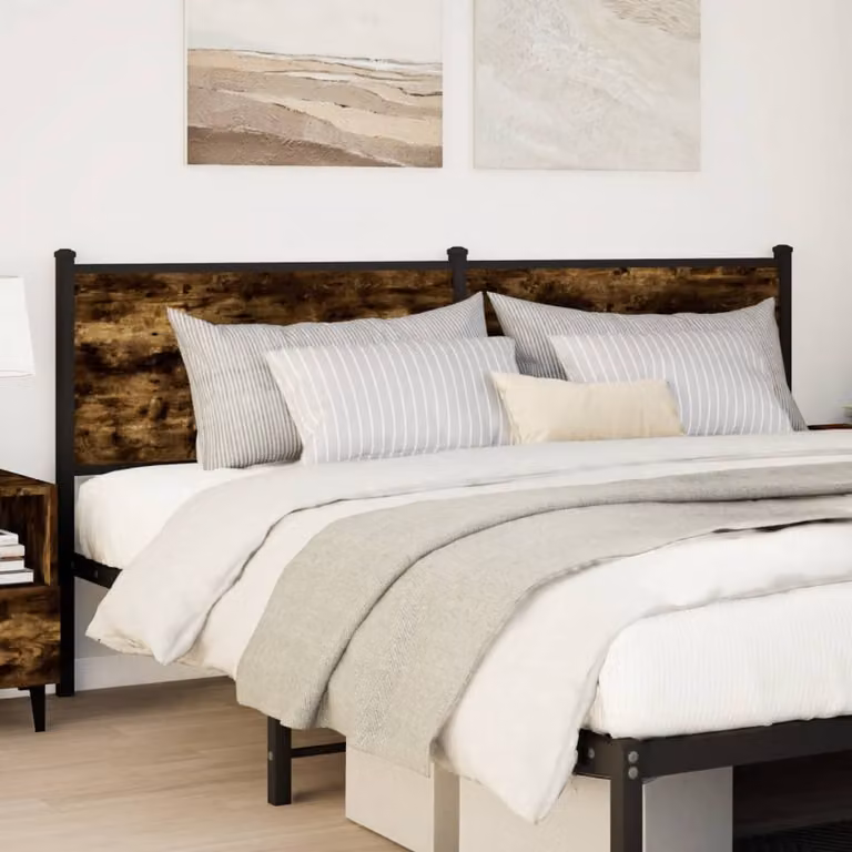 vidaXL Testiera di Ricambio Rovere Fumo 180 cm Legno Multistrato
