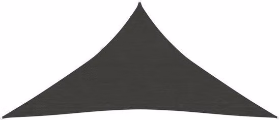 Telo ombreggiante - 160 g/m² - 5x6x6 m - Tessuto ombreggiante triangolare - HDPE - Grigio - Resistente ai raggi UV e traspirante - Asta di fissaggio inclusa