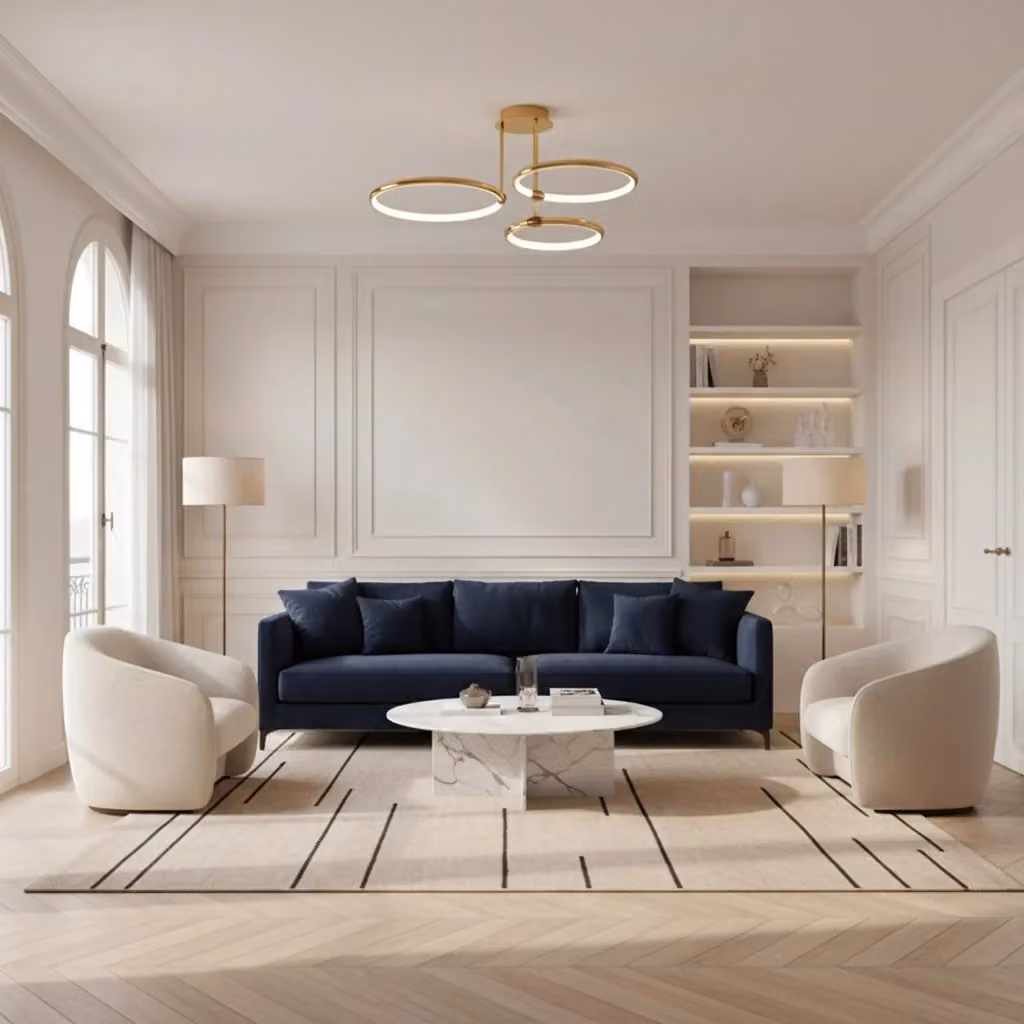 Lampada da soffitto LED Toolight G122-3c in metallo color oro/ottone con design moderno ad anello – 2