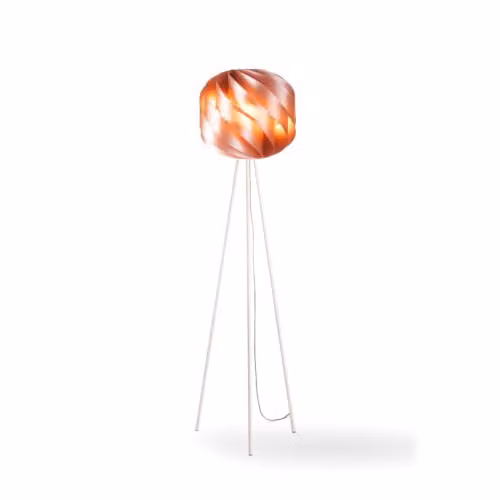 Piantana Moderna 3 Piedi Polilux ® Rame E Metallo 1 Luce E27