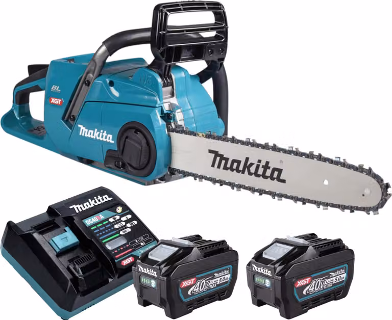 Makita UC 015 GT201 Sega a catena a batteria 40 V max. 35 cm Brushless + 2x batteria 5,0 Ah + caricabatteria