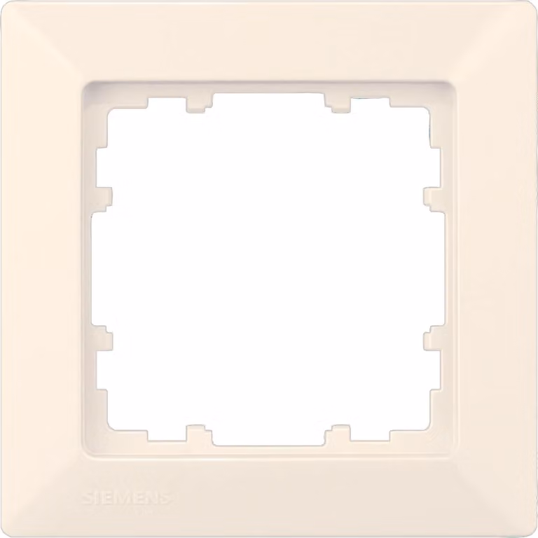 Cornice Siemens singola, linea DELTA, bianco elettrico, 1 pz.