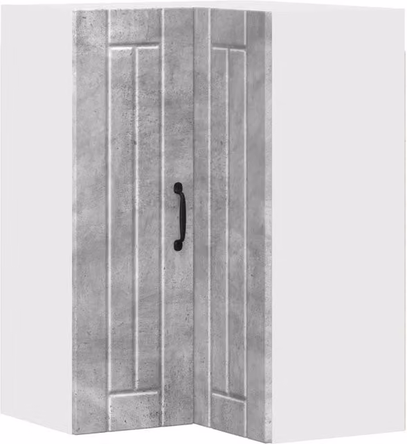 Moderno mobile da cucina in legno ingegnerizzato 57 x 57 x 80 cm pratico spazio di archiviazione stile contemporaneo in legno grigio cemento 02_0054095