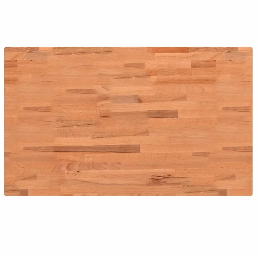 Piano Bagno 100x60x4 cm in Legno Massello di Faggio