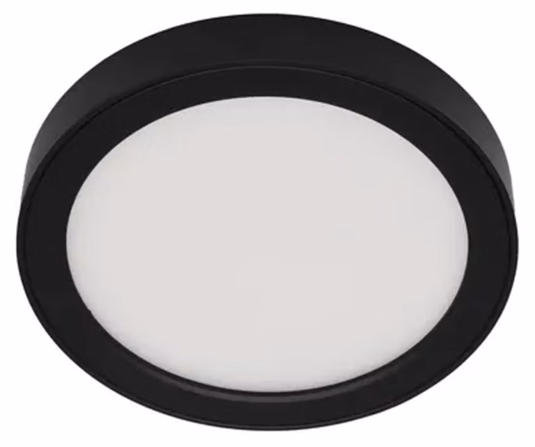 Forlight - Plafona da incasso Easy CCT Round Surface Ø120 Alluminio, polistirene nero, OPAL