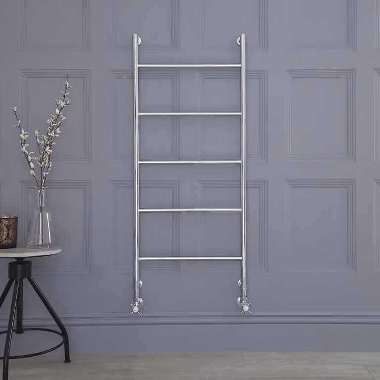 Scaldasalviette Tradizionale a Scaletta Cromato 1110x500mm 155W - Termoarredo Bagno - Contessa