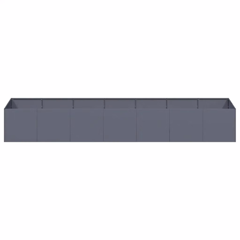 Fioriera moderna di design HELLOSHOP26 in acciaio antracite per giardino o balcone L: 280 cm, P: 80 cm, H: 40 cm – 2