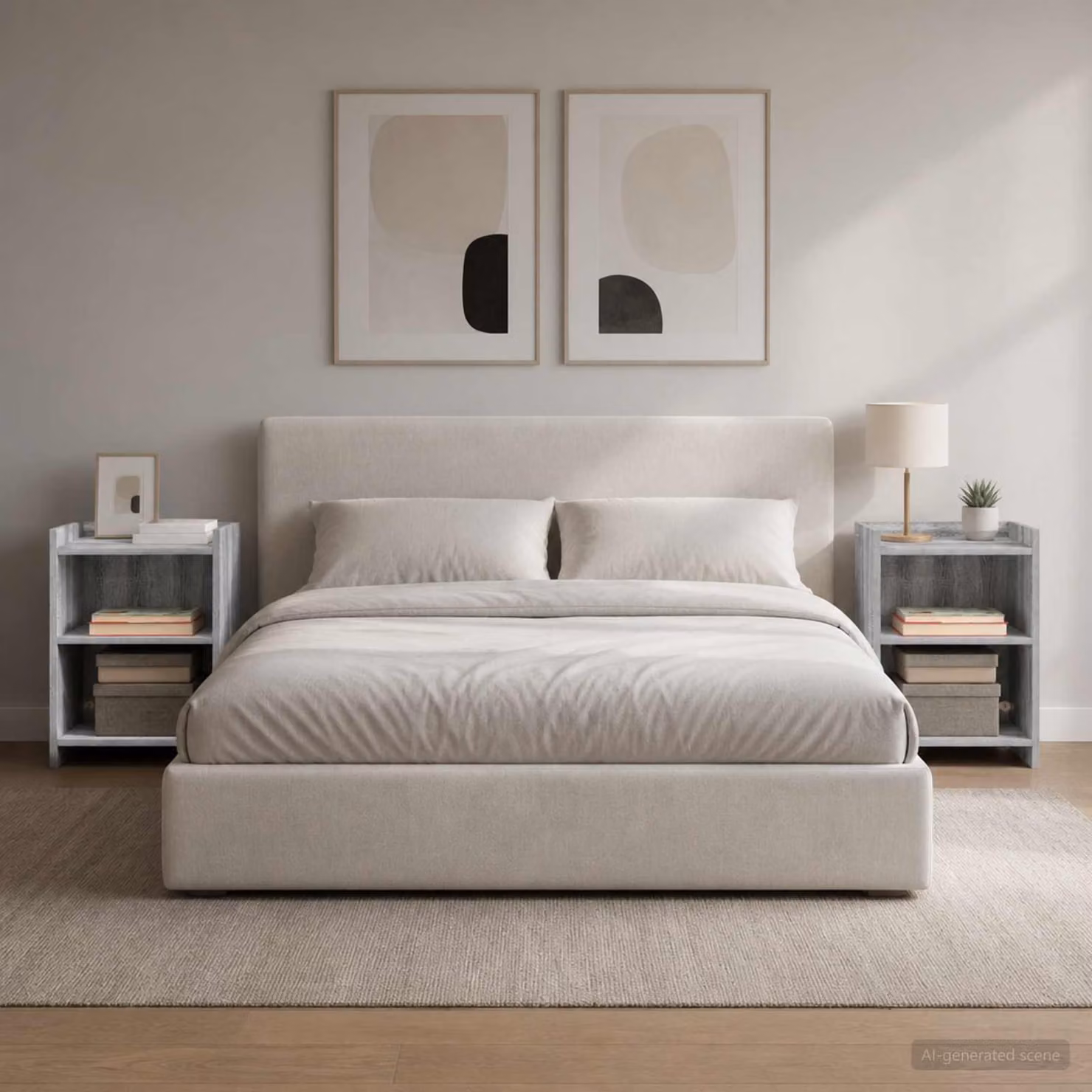 Set di 2 comodini moderni vidaXL in finitura Sonoma grigio L 40 cm x P 30 cm x H 60 cm
