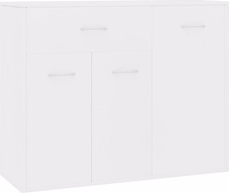 Credenza Bianca 88x30x70 cm in Legno Multistrato