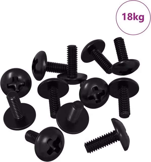 Viti a manica 8182 pz Nero M4 x 10 mm Ferro CFW7898337