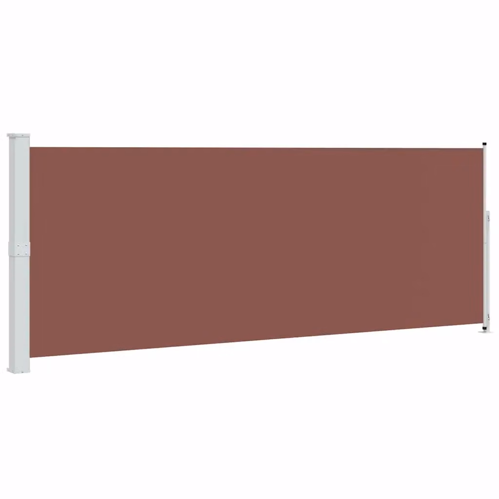 Tenda laterale retrattile per patio e balcone DESIGN IN in poliestere e acciaio, Marrone e Grigio, L: 500 cm, H: 180 cm – 2