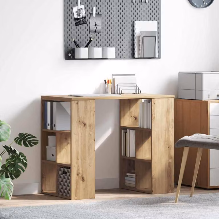 Maison Exclusive - Scrivania in legno composito effetto "Artisan Oak", dimensioni 90 x 50 x 75 cm