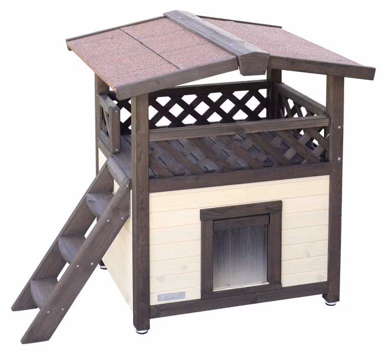 Kerbl Katzenhaus beheizbar 4-Seasons Deluxe (L x B x H 88 x 57 x 77 cm) 81529
