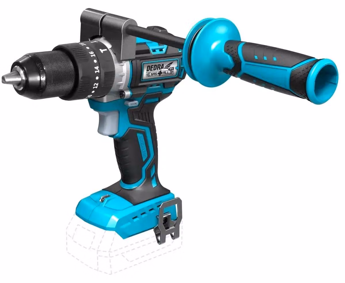 Trapano avvitatore a batteria, avvitatore a batteria brushless, 18 V, con luce a LED, fornito senza batteria/caricabatterie, ideale per riparazioni e lavori fai-da-te, motore brushless, coppia di 85 Nm