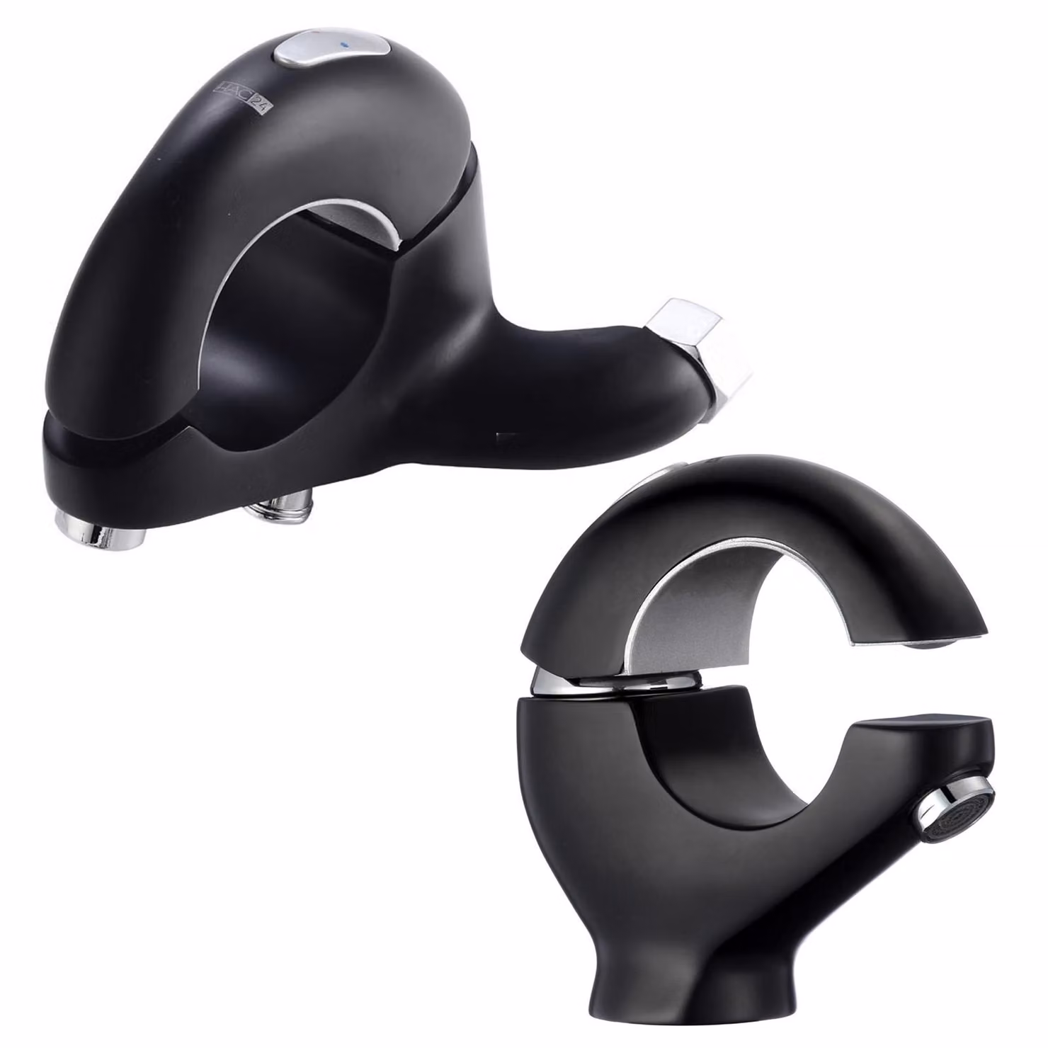 Set rubinetteria per lavabo e vasca da bagno, nero | Rubinetto monomando per vasca da bagno | Miscelatore per vasca da bagno