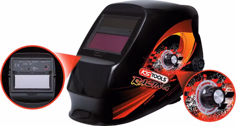 KS TOOLS Casco automatico per saldatura Racing Design - 310.0180