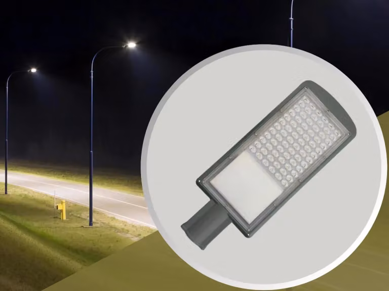 NEDES - Lampione stradale a LED (LSL 522) 60W/5000K, design asimmetrico