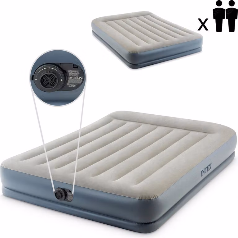 Materasso Gonfiabile Gonfiabile 203x152 cm con Pompa Doppia Intex 64118ND