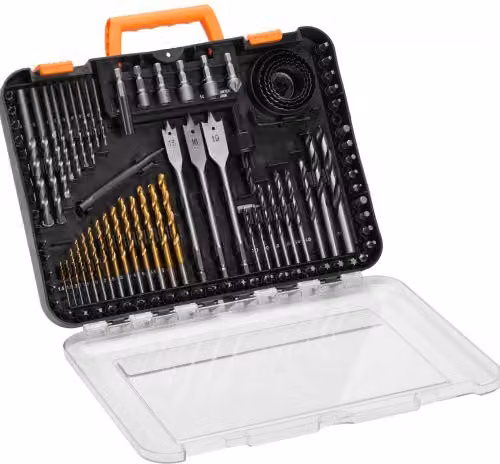 Set di 100 punte da trapano e cacciavite VEVOR multicolore con custodia per foratura di metallo
