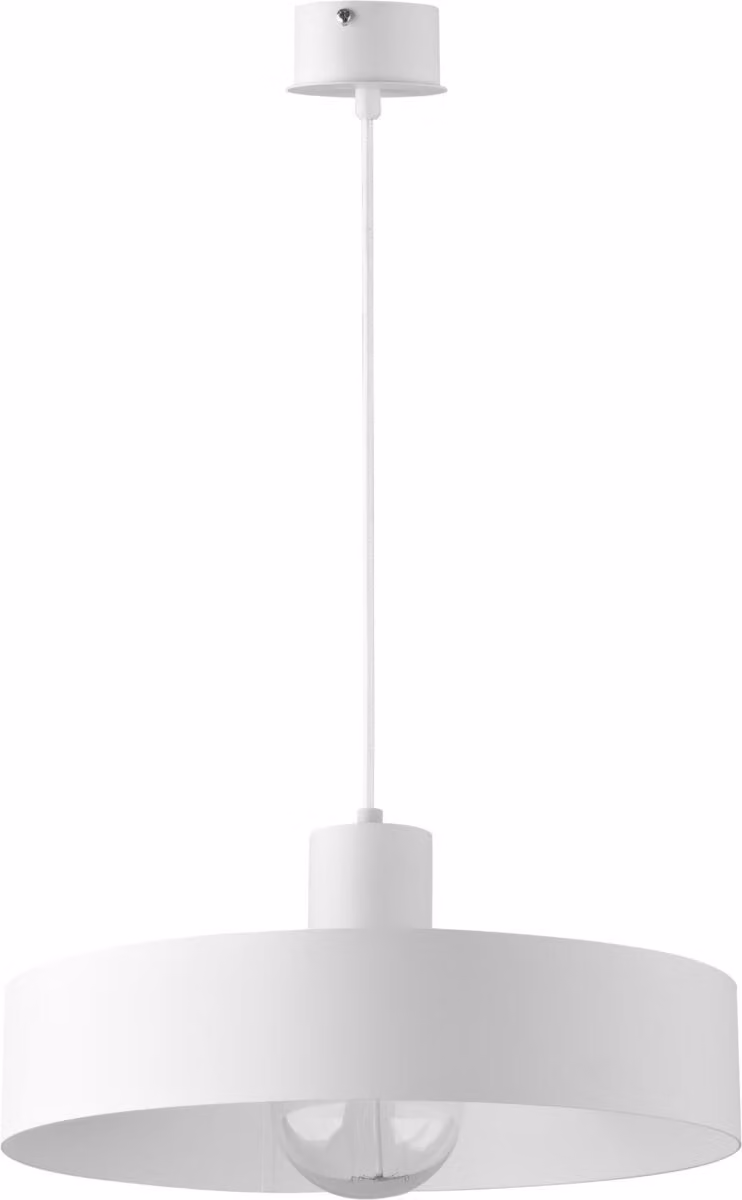 Lampada a sospensione decorativa bianca minimalista rotonda 35 cm per soggiorno Rif 1xE27 15W Sigma Lighting
