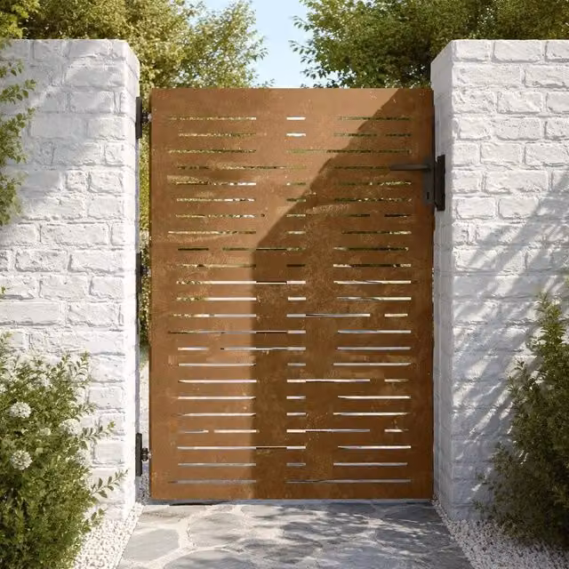 Garden Gate 85x150 Cm Corten Steel Square Design