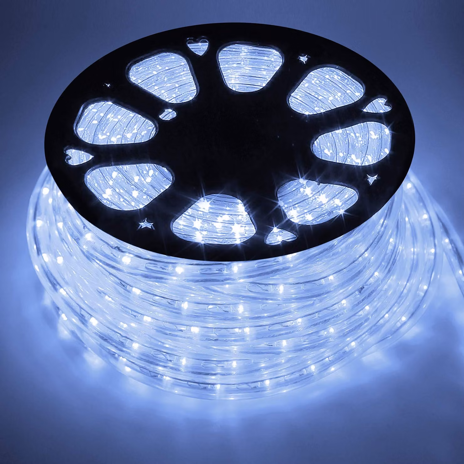 Guarnizione luminosa a LED, 50 metri, 1800 LED, luce bianca fredda, grado di protezione IP65, impermeabile