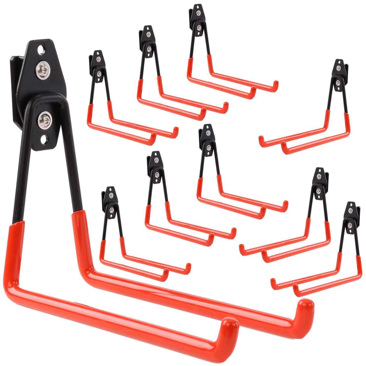 Set di 10 ganci per cassetta degli attrezzi - 19 cm - Capacità di carico 25 kg - Ideali per garage e officine