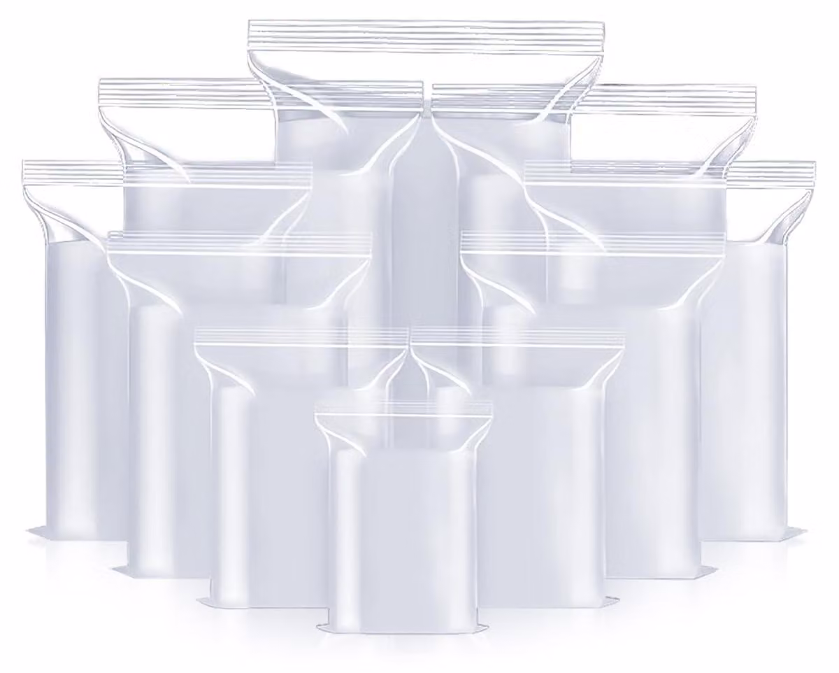 Solidchoice - Sacchetti di plastica riutilizzabili e richiudibili per lo stoccaggio