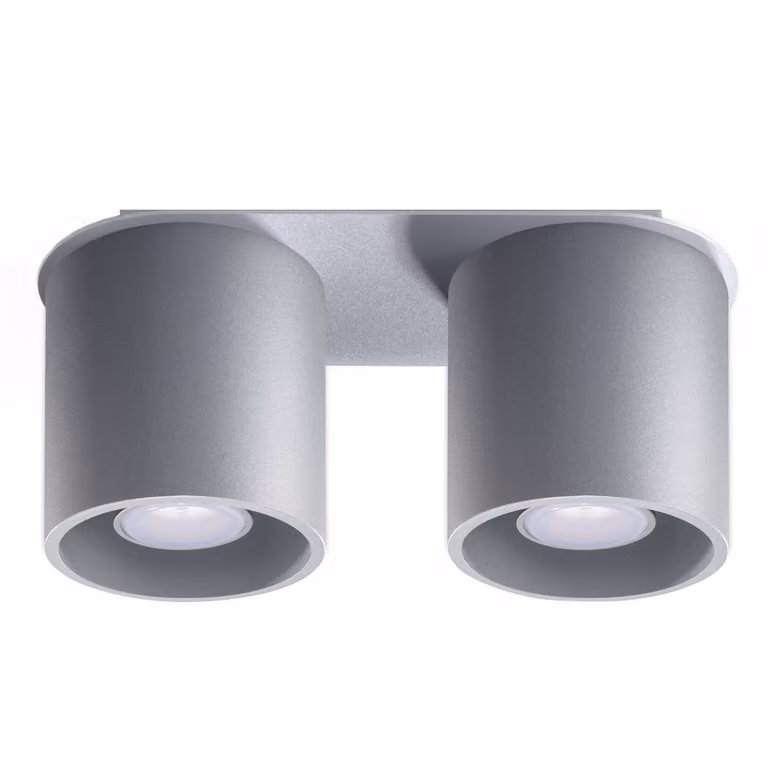 Lampada da soffitto ORBIS 2 grigio 2xGU10 10W alluminio 12x10x26cm Sollux Lighting