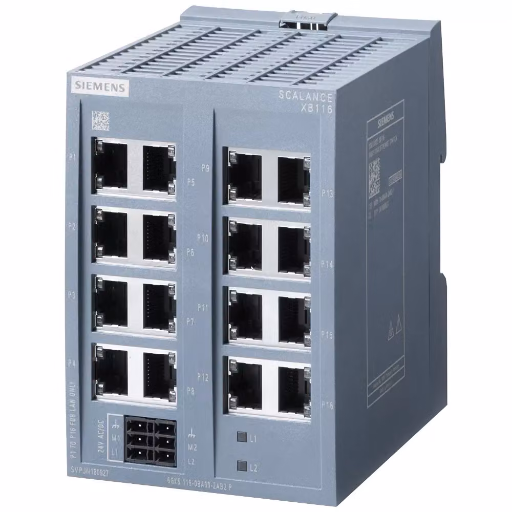 SIEMENS SCALANCE 6GK5116-0BA00-2AB2 Switch XB116 non gestito, 16x 10/100 Mbit