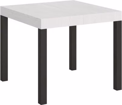 Tavolo allungabile 90x90/246 cm Everyday telaio Antracite - Bianco Frassino