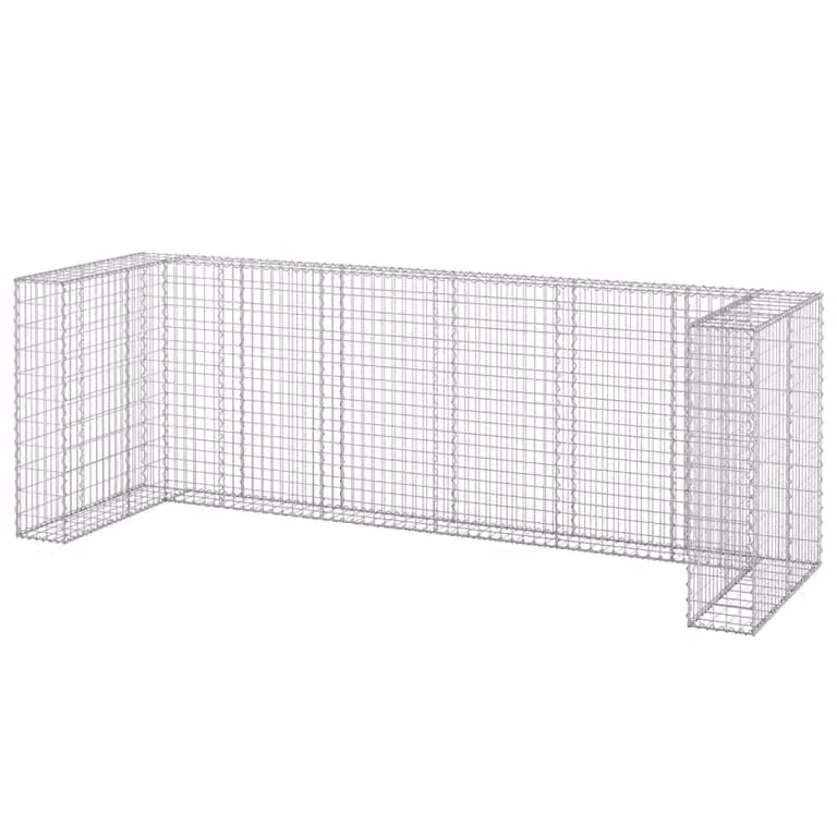 Gabbione per Bidoni in Acciaio Zincato 325x100x110 cm