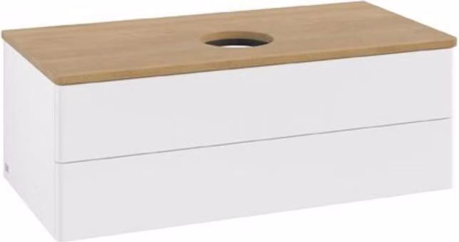 V&B Mobiletto senza struttura frontale Antao 100x36x50cm, WBP hon. Oa, wh. m Lac