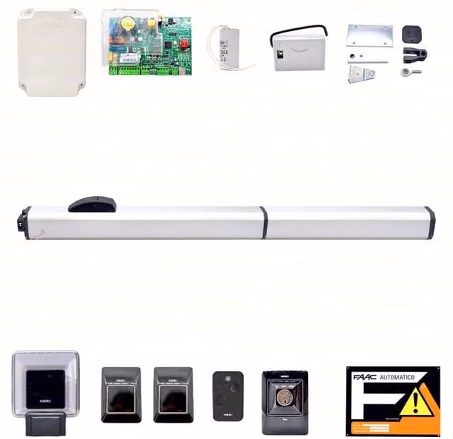 Kit Automazione Cancello Battente FAAC 400 CBC 230V per 1 Anta da 2.2 mt, Colore Argento