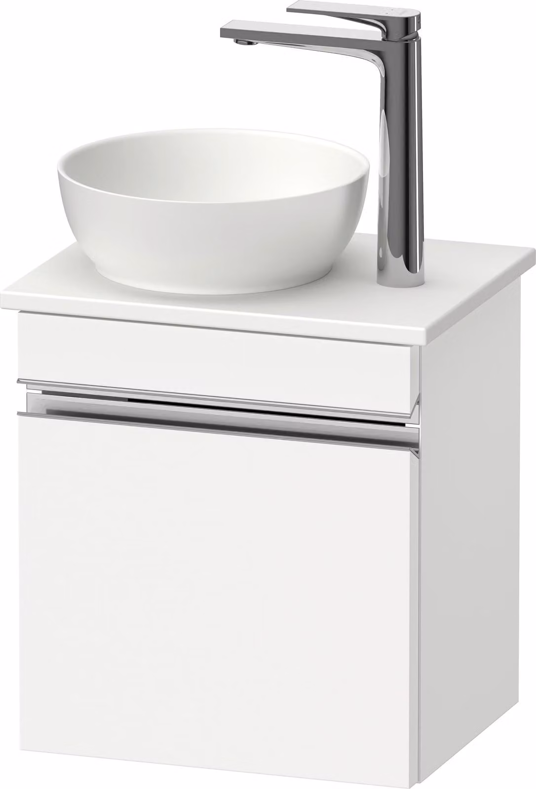 Duravit Sivida Meuble sous-lavabo sur console, charnières à gauche, poignée profilée chromée, 400x325x440mm, SV4656L10180000, SV4656L10180000