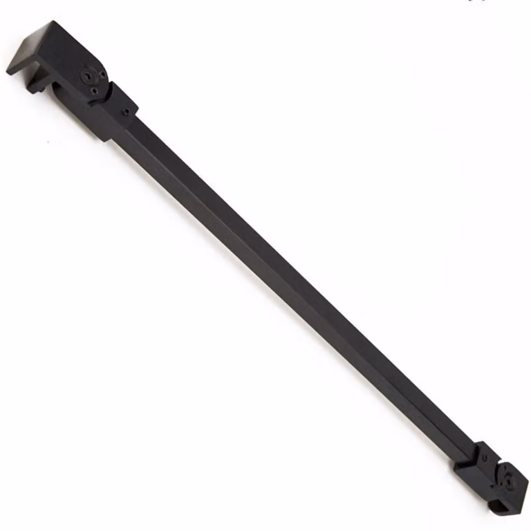 Solidchoice - Barra di supporto in vetro per porta doccia, colore nero opaco