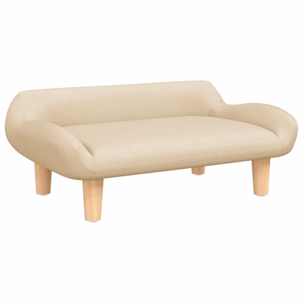 Lettino per Cani Crema 70x40x24 cm in Tessuto