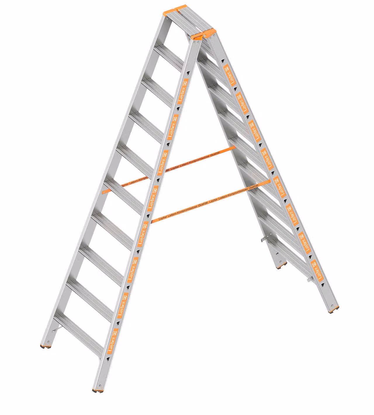 Layher Topic 1043 Stufenstehleiter 2 x 10 Stufen