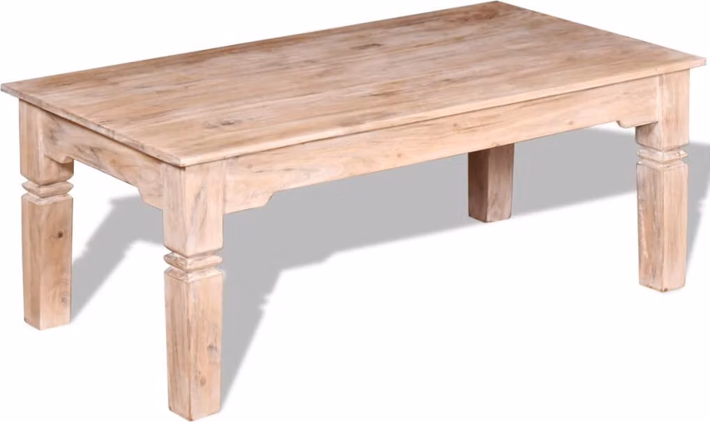 Tavolino da Salotto in Legno Massello di Acacia 110x60x45 cm