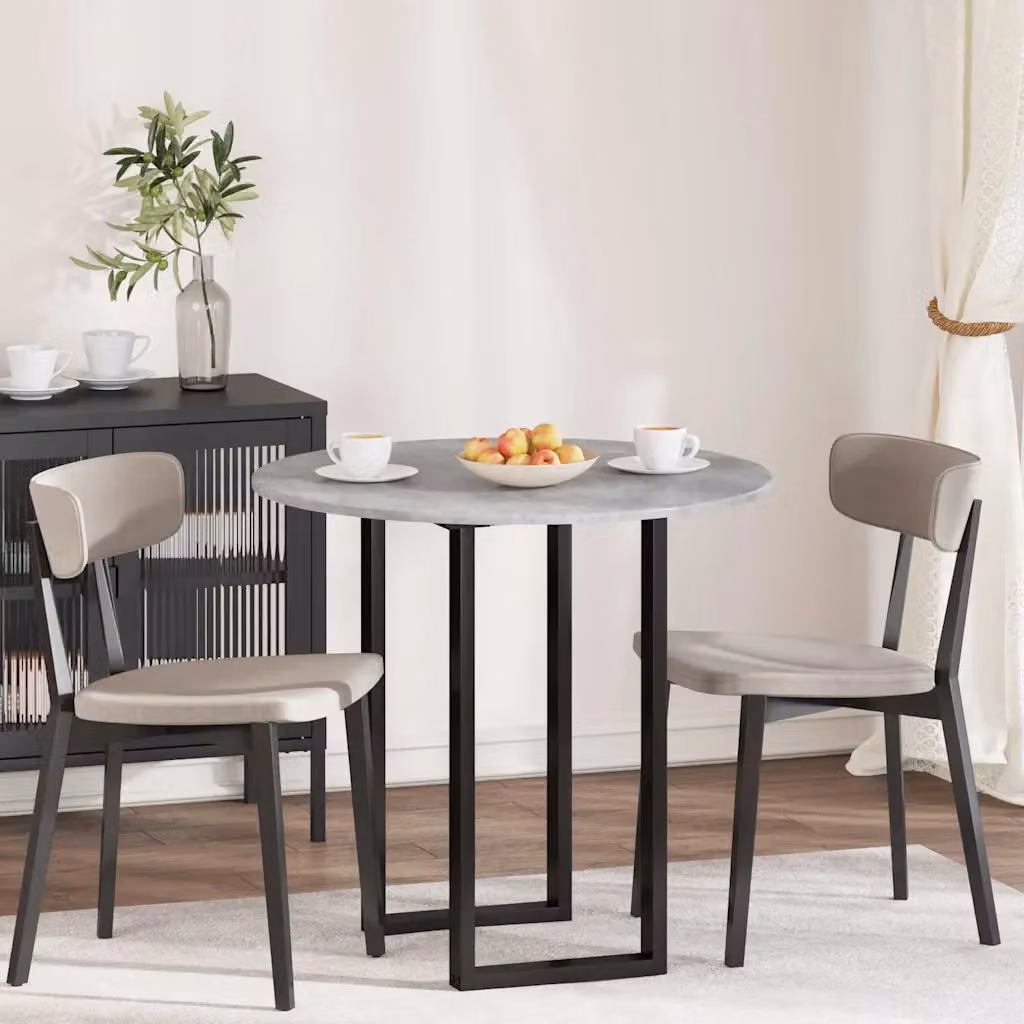 Piano del tavolo rotondo vidaXL in legno ingegnerizzato grigio, Ø 80 cm, H 1,5 cm