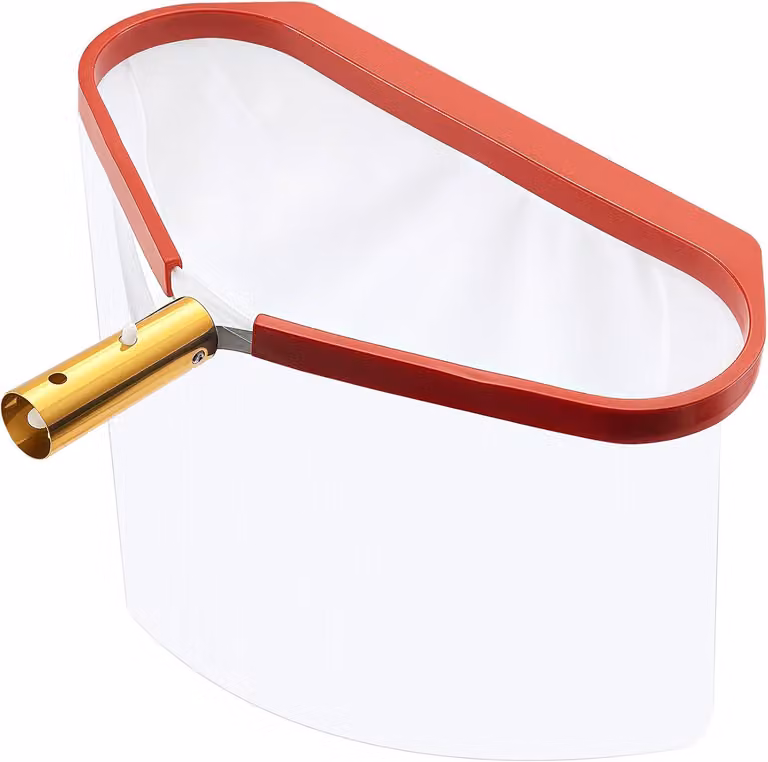 Retino per piscina a maglia fine, con struttura in alluminio, compatibile con aste telescopiche, confezione singola, per la pulizia