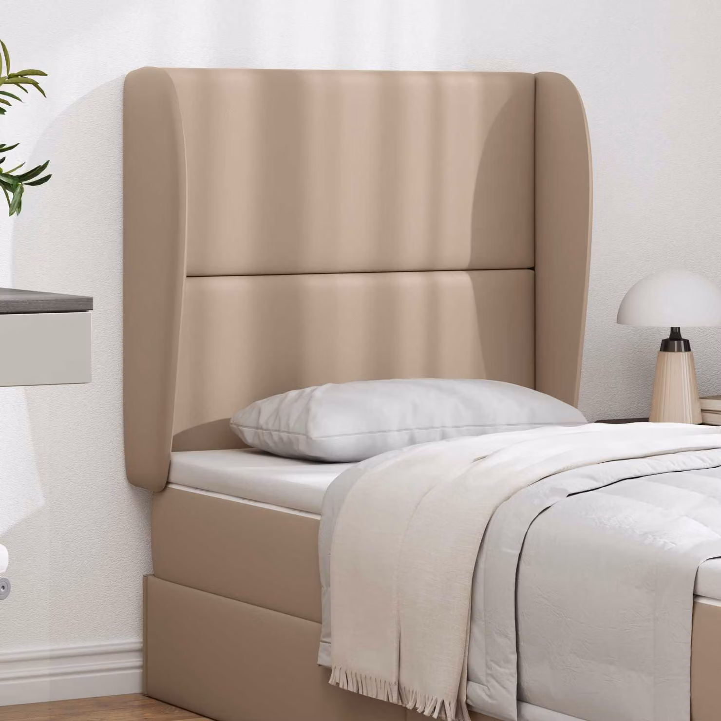 vidaXL Testata del Letto Imbottita in Finta Pelle Marrone L: 80 cm, P: 23 cm, H: 6 cm