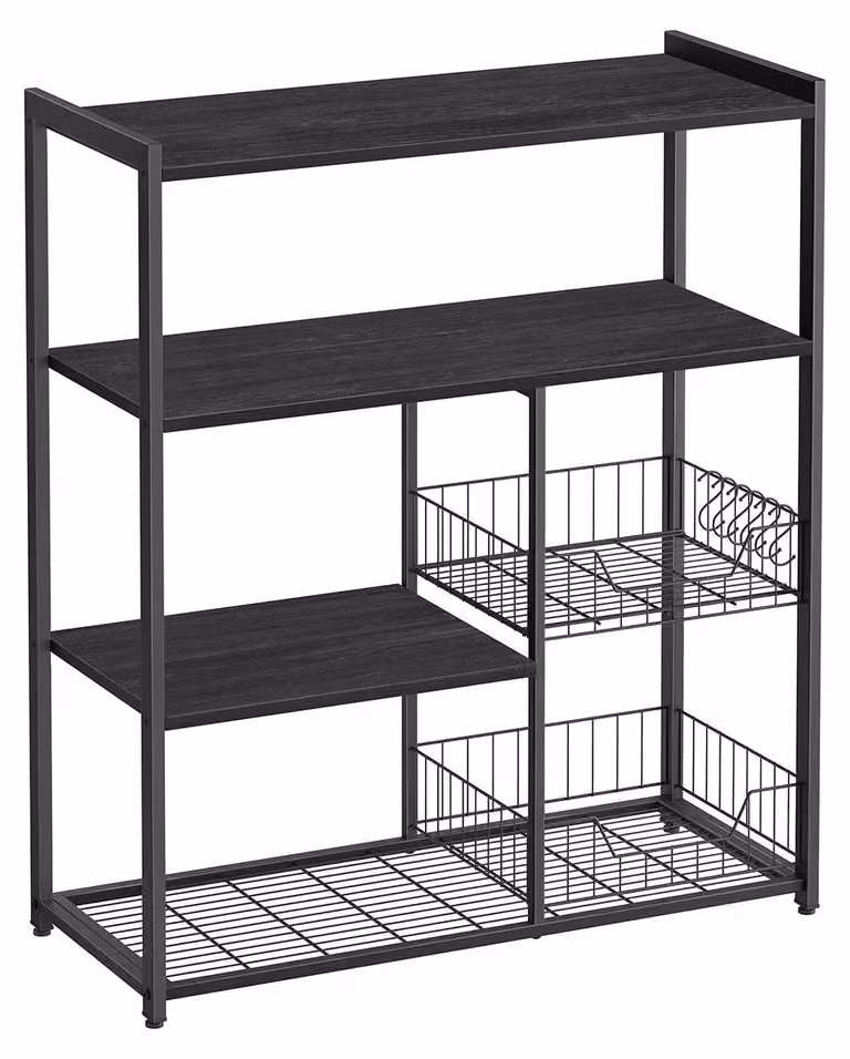 Ripiano per cucina – Scaffale di metallo – Acciaio resistente – 35 x 80 x 95 cm