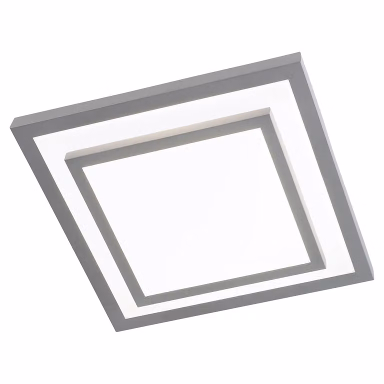 casa NOVA Plafoniera CLIPPER III LWH 41x41x9 cm grigio Lampada da soffitto