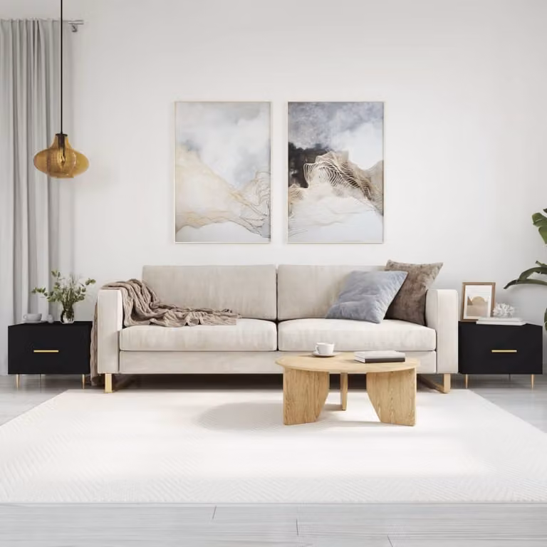 Maison Exclusive - Tavolini da salotto 2 pz. Nero 50x50x40 cm Materiale ligneo